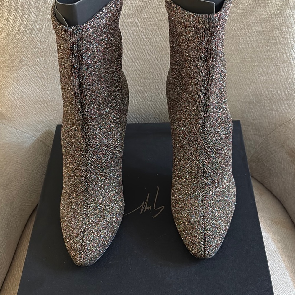 Elegant Glitter Ankle Boots